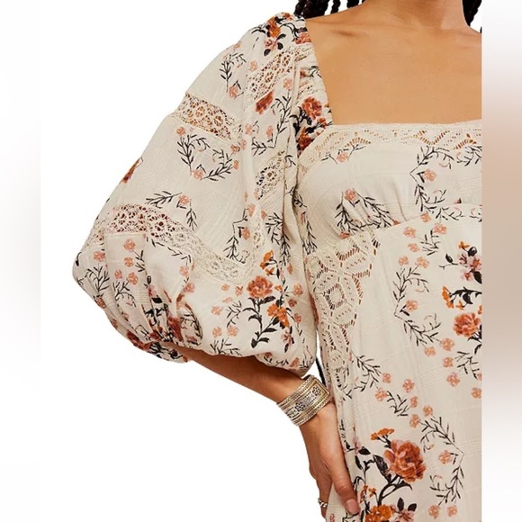 NWOT FREE PEOPLE - All the Attitude Print Lace Maxi Dress - Picture 5 of 7